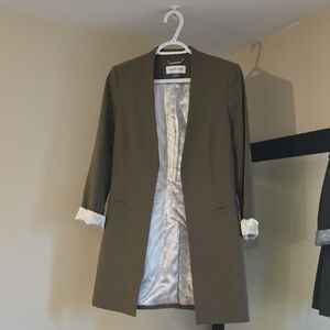 Calvin Klein Women's Olive Green Blazer
